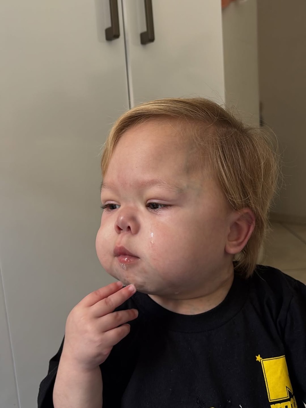 Kaleb during a difficult day